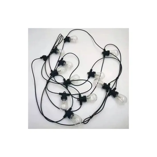 S14 Garden LED Light String - Solar, Waterproof Outdoor Patio Lights for Christmas & Wedding