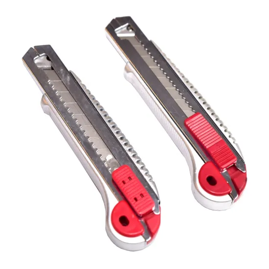 Aluminum Alloy Heavy Duty Retractable Snap-Off Utility Cutter Knife with 18mm Blade