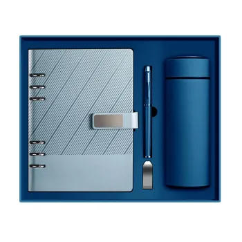 High-End Business Gift Ideas: Custom Logo A5 PU Leather Notebook Set in Elegant Gift Box