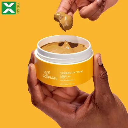 Organic Turmeric Clay Mask for Skin Brightening, Acne & Blackhead Removal