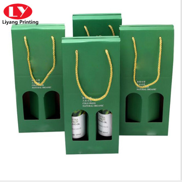 Double Green bottle wine set packaging box