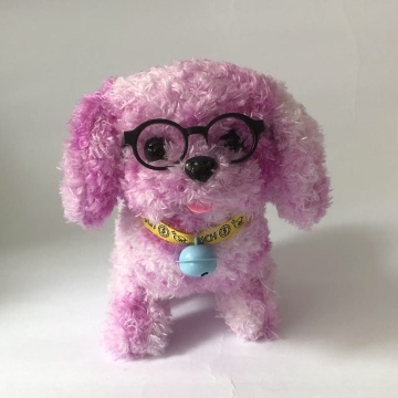 Bell Sunglass Floral Animated Teddy Puppy Toy