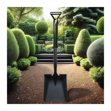 Professional Agricultural and Horticultural Shovel with Carbon Metal Blade and Wooden Handle for Gardening and Farming