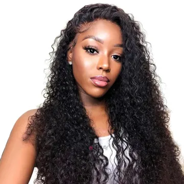 New Arrival  180% Density Human Hair Wig 13*4 Lace Frontal Wig Water Wave Pre-plucked Wig For Black Women
