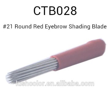New arrival #21 Round Red Permanent makeup eyebrow tattoo shading blade