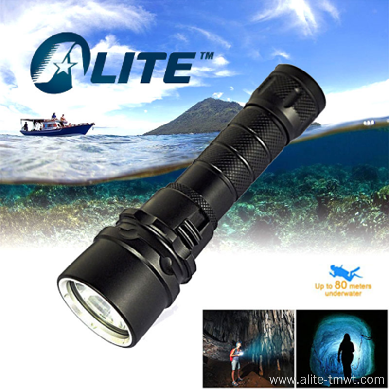 Diving flashlight rechargeable battery