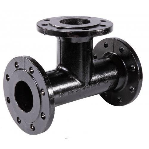 Cast iron flanged pipe fitting tee