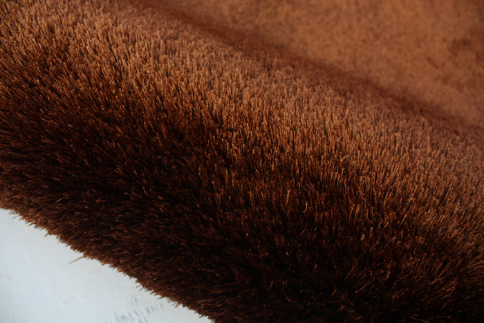 Silk Shaggy Polyester Thin Yarn Brown Silk Shaggy Polyester Thin Yarn Brown