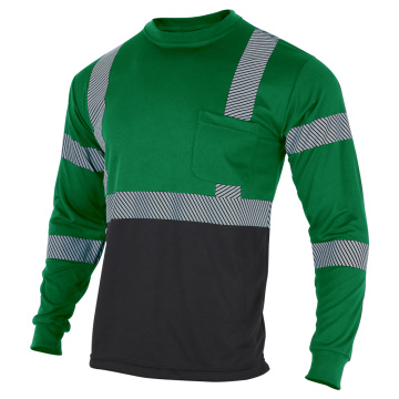 High Quality Young Mens Long Sleeve Safety T-Shirt