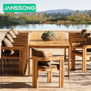 Hotel Garden Luxury Teak Outdoor Dining Table and Chair Set