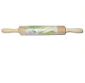 Kayu rolling pin dengan pemegang rotatable