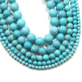 Craft Turquoise Howlite Round Beads for Jewelry Making