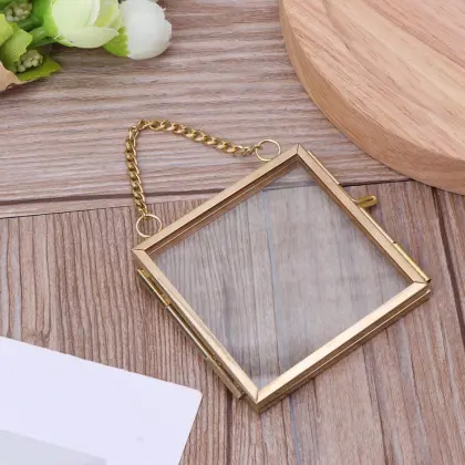 Glass Metal Picture Frame Free Hanging Picture Frame