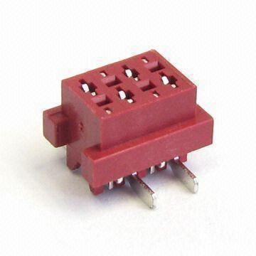 1.27mm PCB Connector Contact Resistance, SN and Ni Contact Plating, Red
