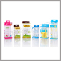 New design high quality clear eco-friendly folding plastic baby feeding bottle box with hang