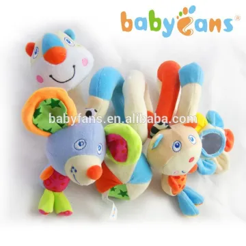Soft toys raw materials around bed for childrens toys