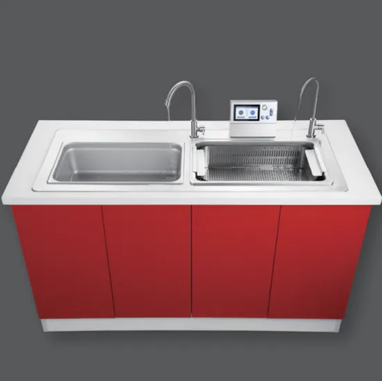 Medical cabinet with sonic sink