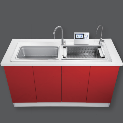 Medical side furniture with sonic sink