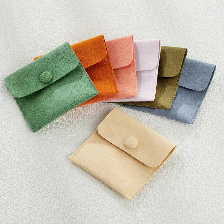 Envelope Suede Microfiber Jewelry Card Pouches