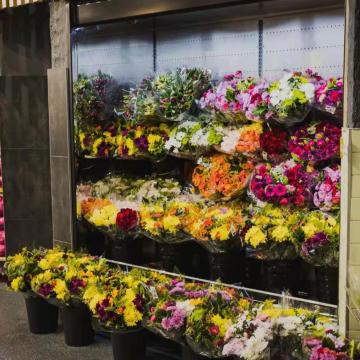 Vertical frozen florist refrigerated display cabinet