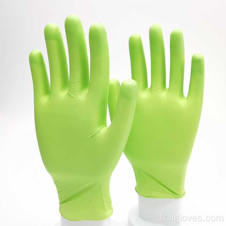Examen Green Hand Protection Sénalisation Gants en nitrile