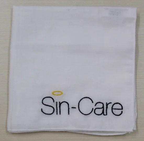 Logo Printed Bamboo Cotton Muslin Face Cleansing Cloths
