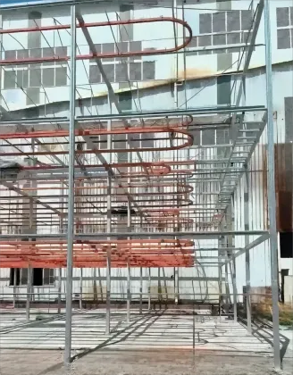 Energy saving hanging basket drying production line