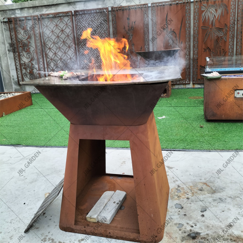 Outdoor garden rust corten steel heavy duty BBQ