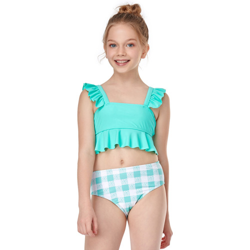 Modische Sommermädchen schwimmen Kinderkleidung