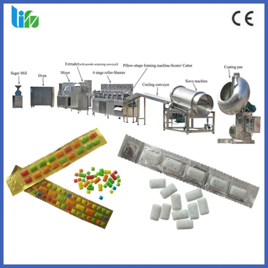 Automatic high speed coating chewing gum manufacturer