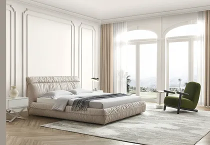 Modern Design Simulation Microfiber Soft Bed