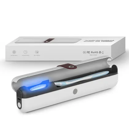 Travel Toothbrush Sterilizer with 1500mAh Battery and Belt Clip