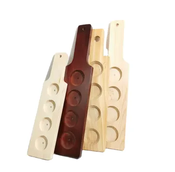 Wholesale Custom Beer Tasting Glasses with Wood Carrier Flight Board: High-Quality Bar and Brewery Supplies