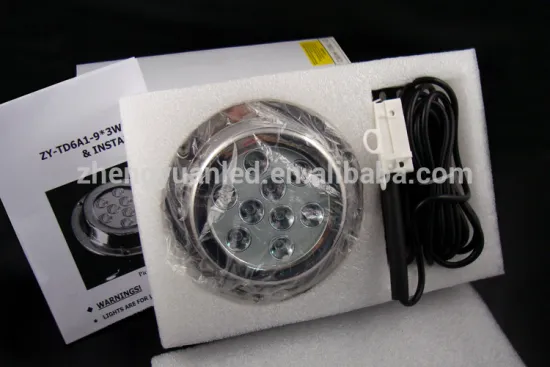 R/G/B/Y/W multicolor 27w stainless steel underwater boat light