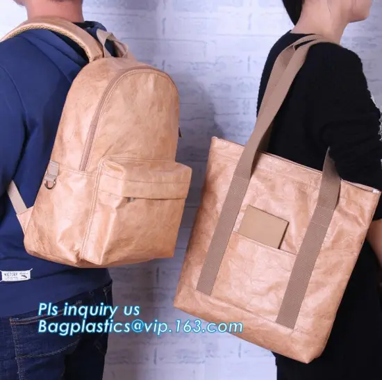 Eco Reusable tyvek paper Shopping Bag, Tyvek Brown Paper Lunch Bag Cooler Bag, foldable dupont tyvek paper bag with your logo