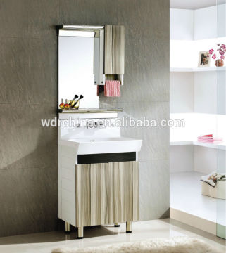 Fashion chinese big mirror washroom floor mount popular design cabinet