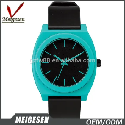 Students Candy Colorful Silicone brand name fashion lady watches & Clock