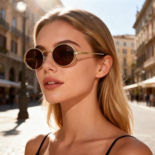 UV400 Slim Metal Retro Oval Fashion Sunglasses ME2079