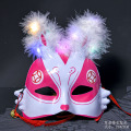Máscara de coelho LED brilhante para baile de máscaras