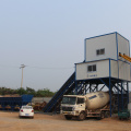 HZS60 stationary belt type concrete batching plant