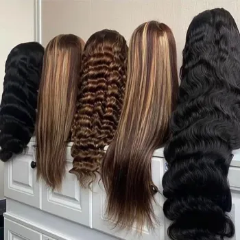 Drop Shipping 180% Density Cheap 4x4 5x5 Lace Closure Wig Raw Cambodian Invisible Lace Deep Curly Closure Frontal Wig