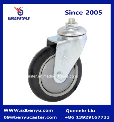 Medium PU Truckle Black Wheel with Total Brake