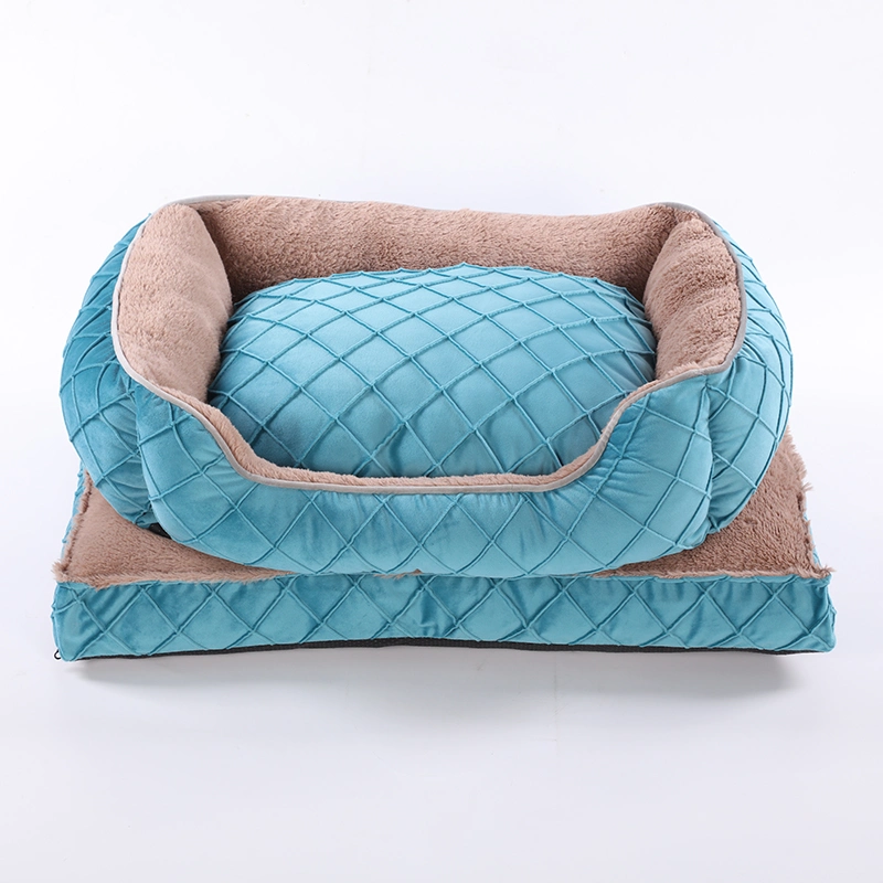 Blue Unfolded Pet Bed New Style Custom Felt Dog Product