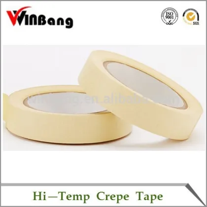 Industry Coated Crepe Paper Masking Tape with rubber Adhesive