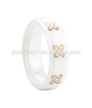 Newest design enternity white ceramic ring jewelry rings for woman and men