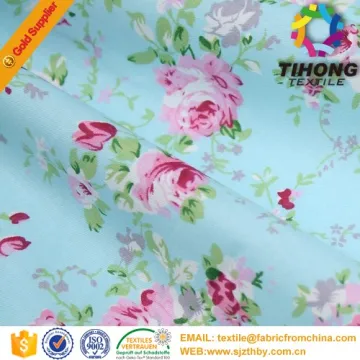2016 wholesale flower print poplin cotton cloth material fabric