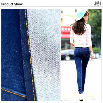 custom made ladies denim jean fabric & trousers jean fabric women 2016