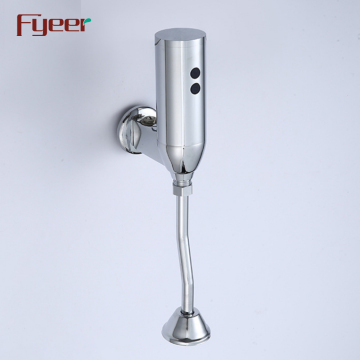 Fyeer Brass Battery-Powered Touchless Automatic Sensor Urinal Flusher