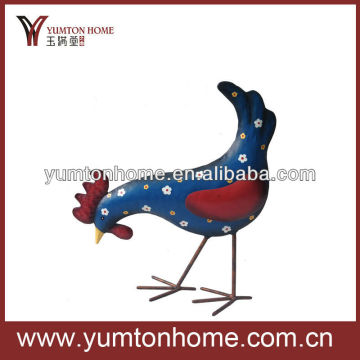 Metal outdoor decoration colorful rooster