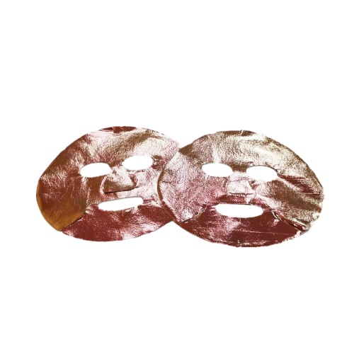 Feuille de masque facial en or rose